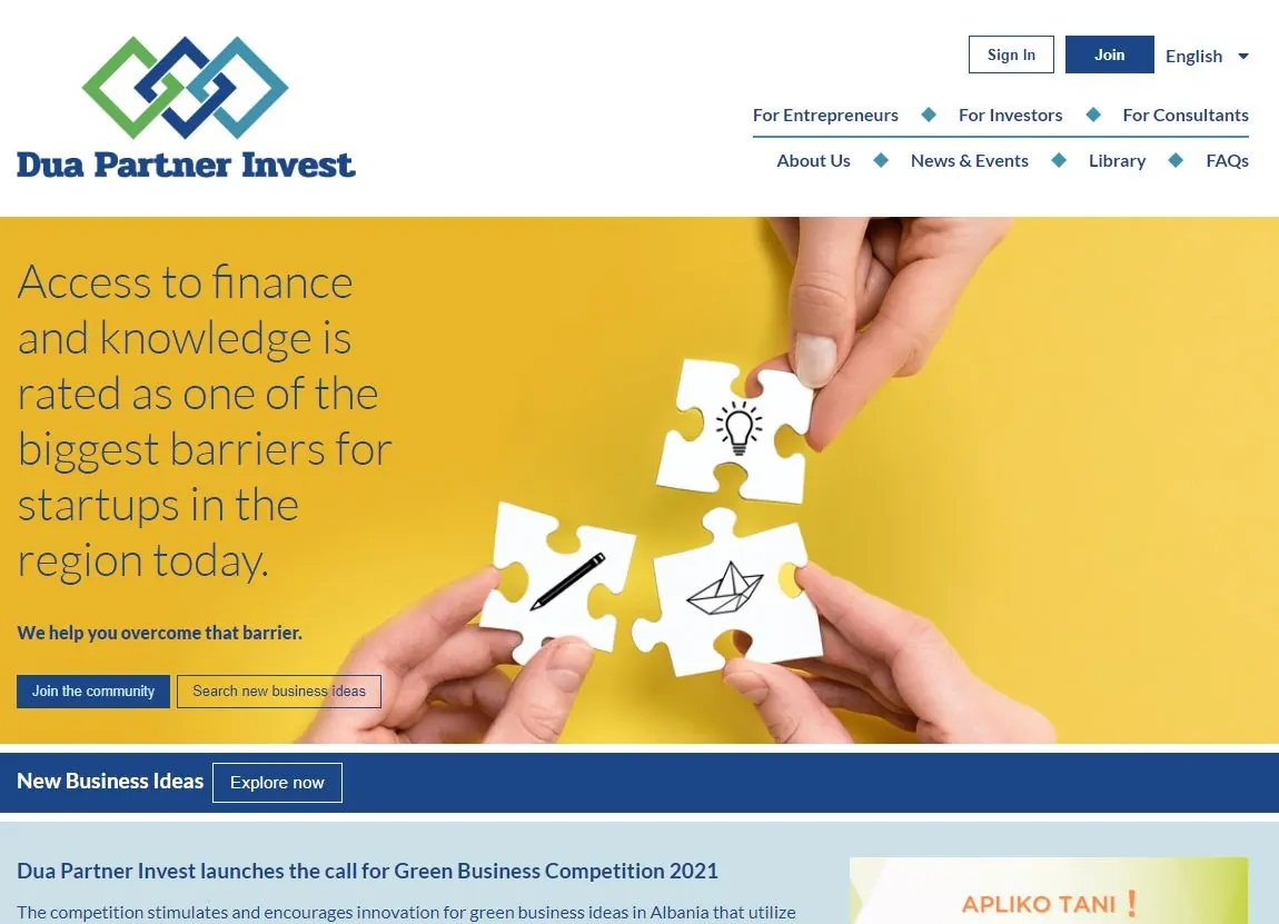 Dua Partner Invest - project screenshot