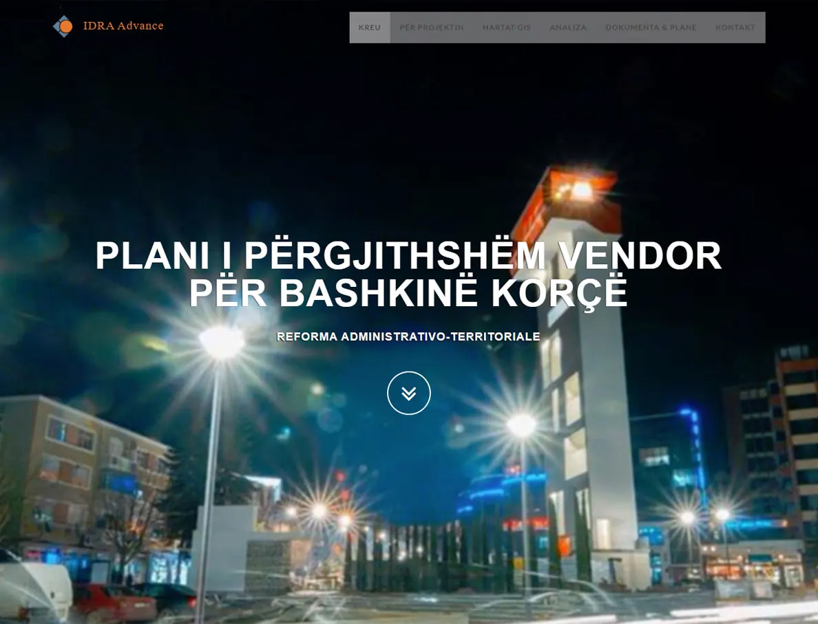 General Local Plan For The Municipality of Korca - project screenshot